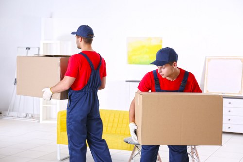 Man and Van team assisting with a move in Finchley