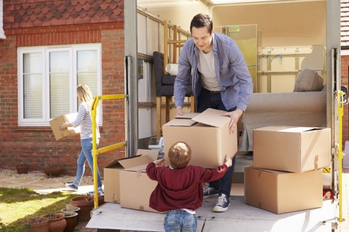 Interior of a spacious moving truck